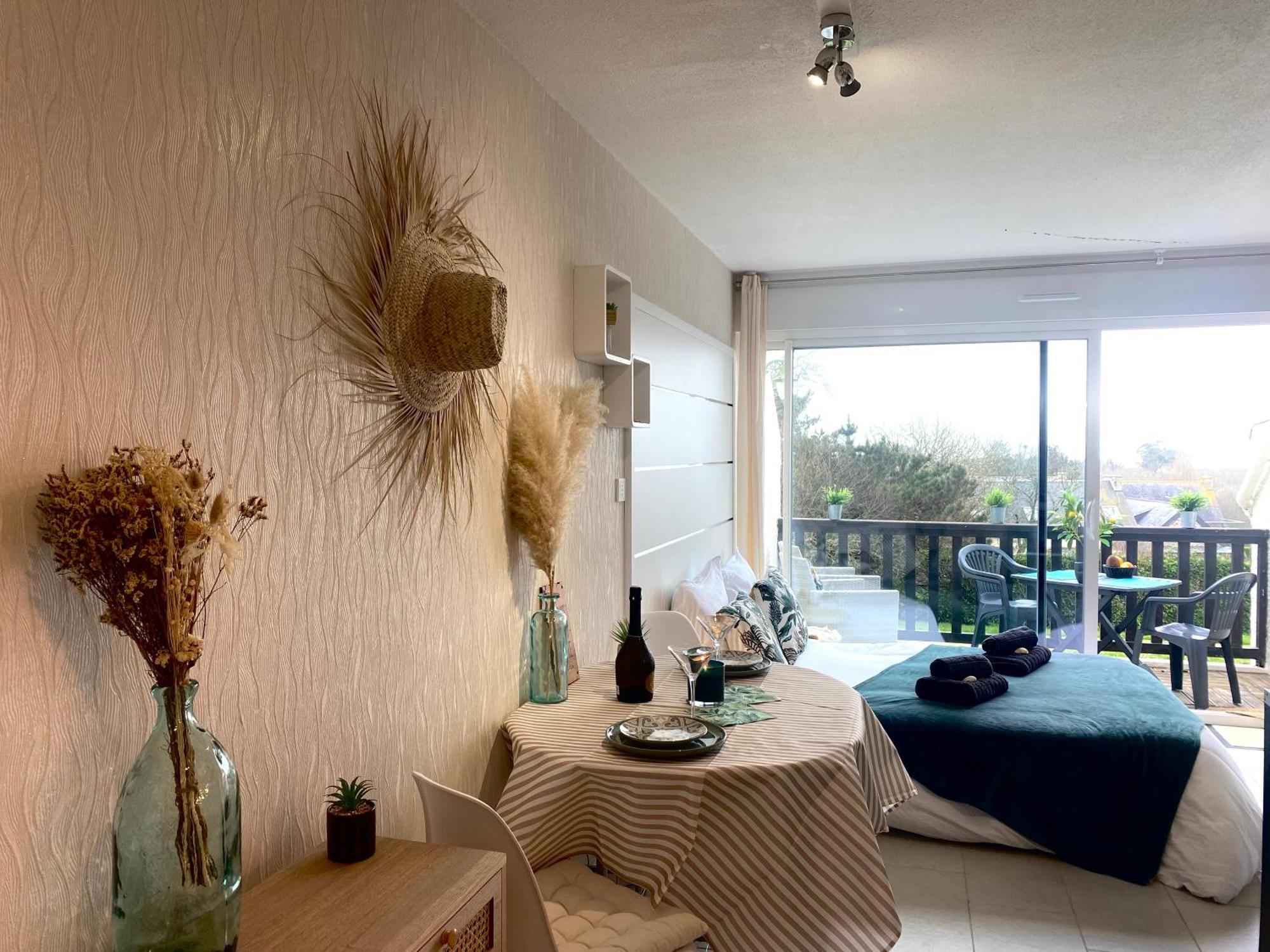 Studio Blue Horizon Vue Mer Guidel-Plage Εξωτερικό φωτογραφία